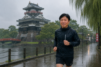雨の中のラン