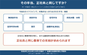 パート・有期社員の「家族手当」や「夏季冬季休暇」、正社員と同じにする義務が・・・